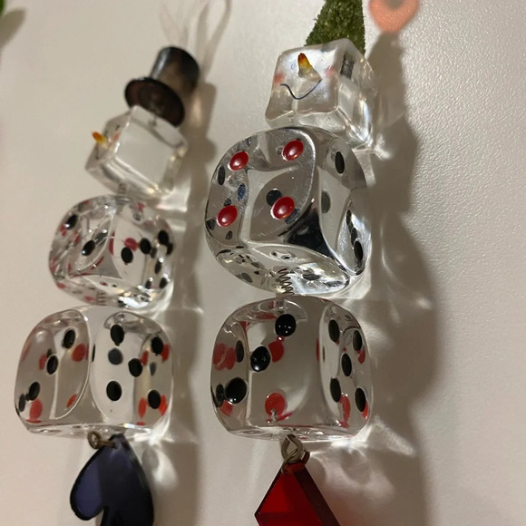 Department 56 Dice Christmas Ornaments  set of 2 - Picture 4 of 13